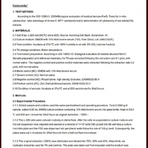 熔噴布檢測(cè)報(bào)告生物相容性