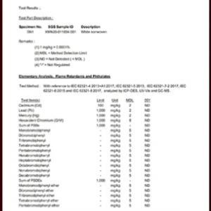 熔噴布檢測(cè)報(bào)告物料安全性